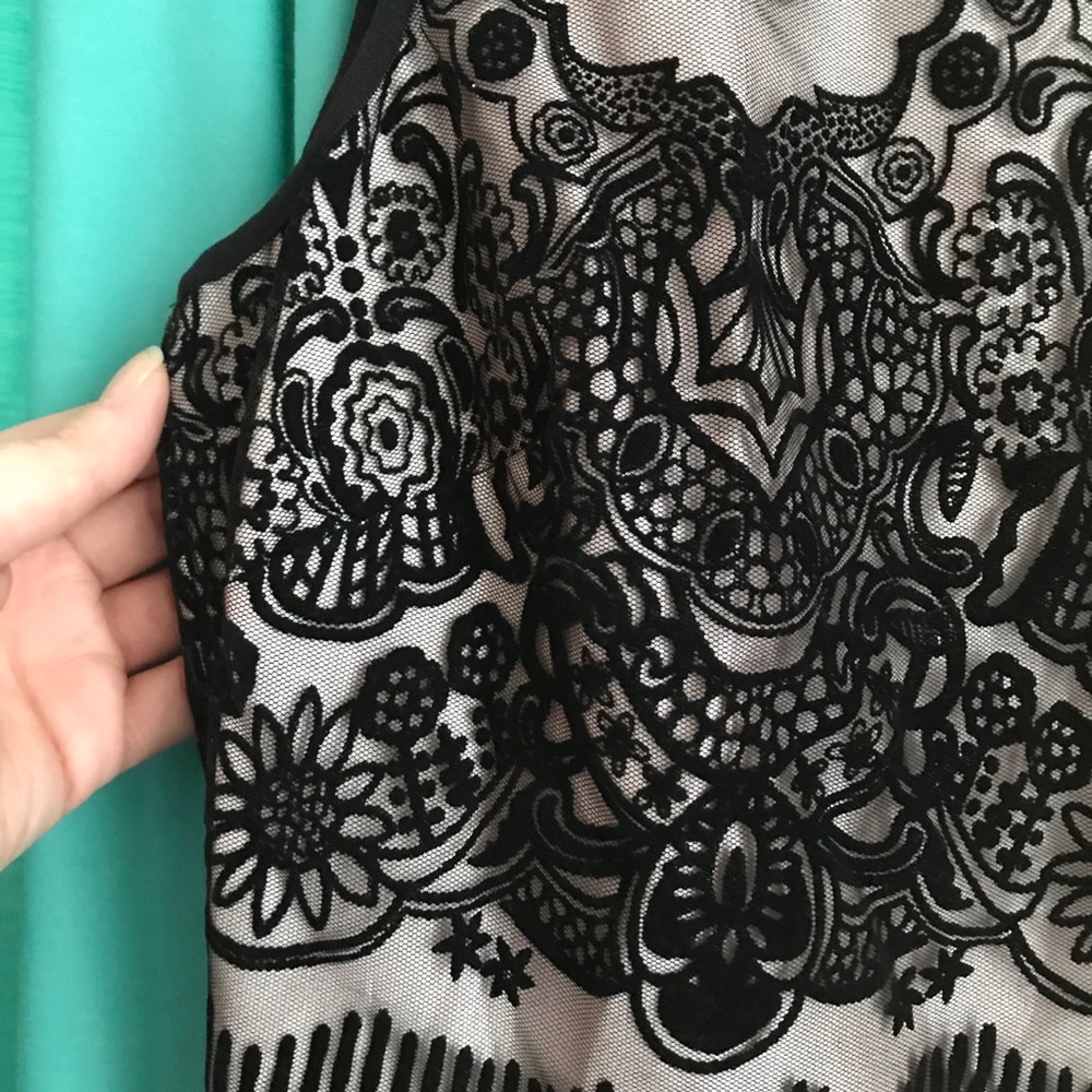 J. Taylor Black Cocktail Party Dress Velvet 14 🖤 - Picture 4 of 13